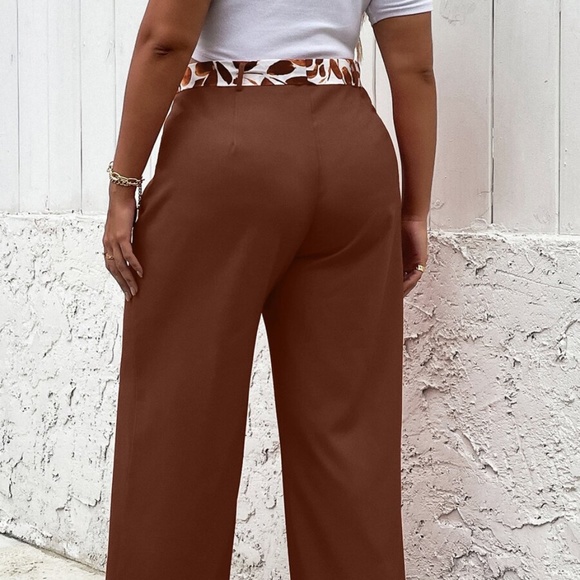 Plus Black Wide Leg Work Pants Minimalist - Picture 6 of 10